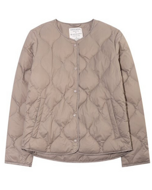 Ladies Light Weight 90/10 Down Jacket Desert Taupe