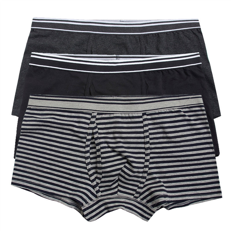 3 Pack Trunks - Grey + Black + Stripe