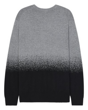 Men's Crew Neck Knit Sweater Mid Heather Grey Pattern