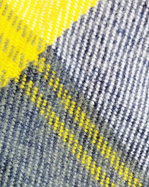Plain Cotton Scarf 01 Navy and Yellow