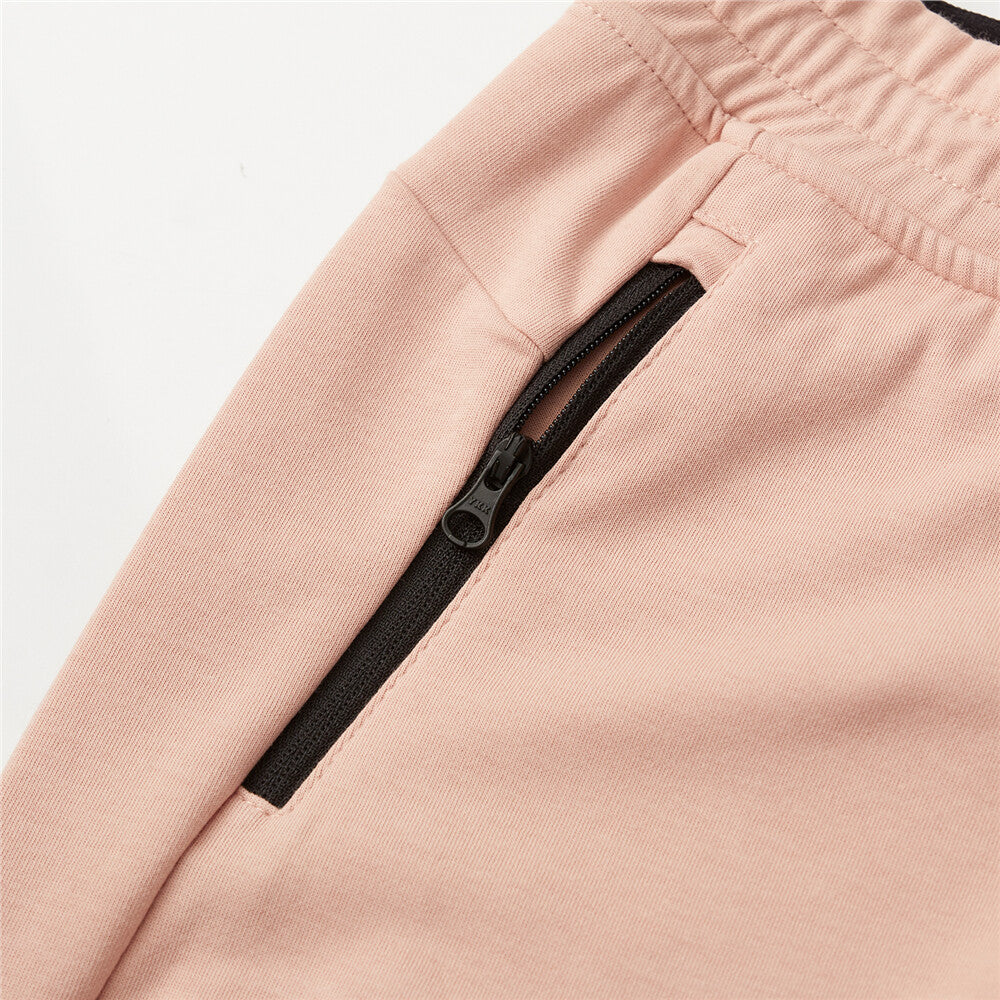 G-Motion Ladies Drawstring Elastic Waist Jogger Pants 35 Melange Pink