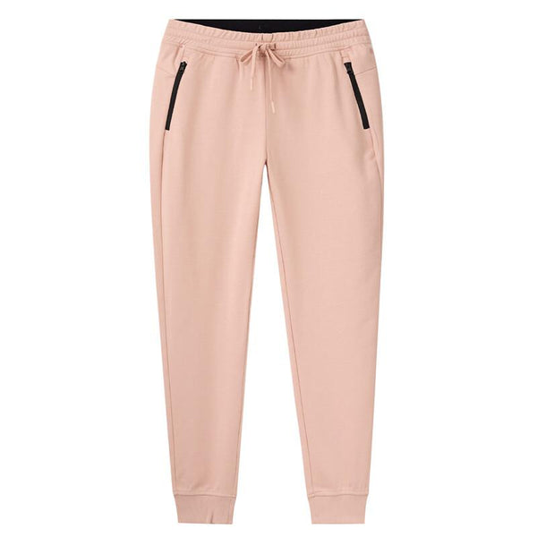 G-Motion Ladies Drawstring Elastic Waist Jogger Pants 35 Melange Pink