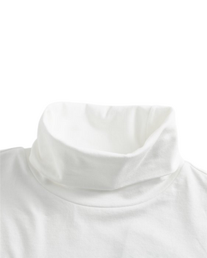 G-Warmer Thermal Long Sleeve Collar Top 01 Snow White