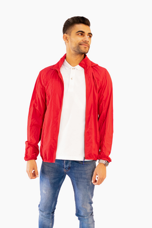 Hidden Hood Windbreaker - Red