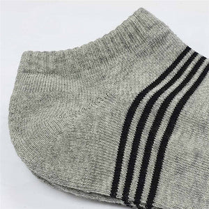 2 - Pack Ankle Socks - 53 Grey  x Black Stripe