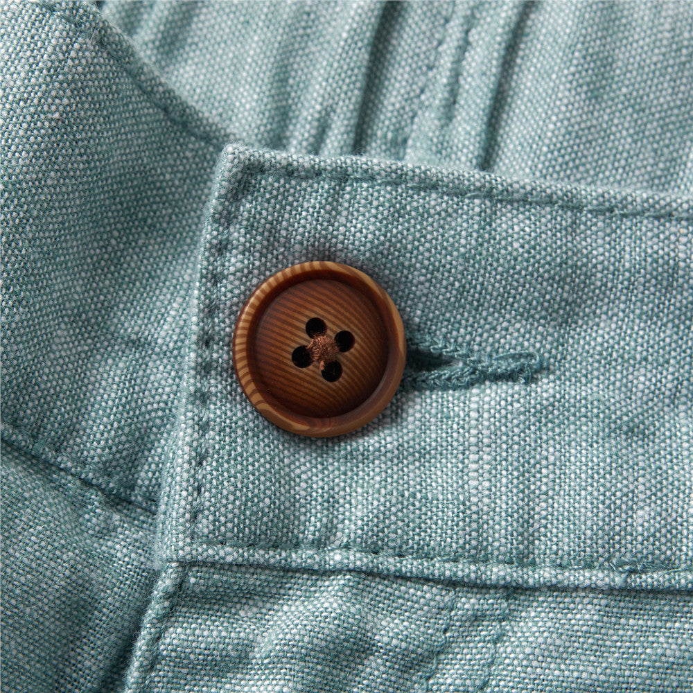 Men's Linen Cotton Drawstring Shorts