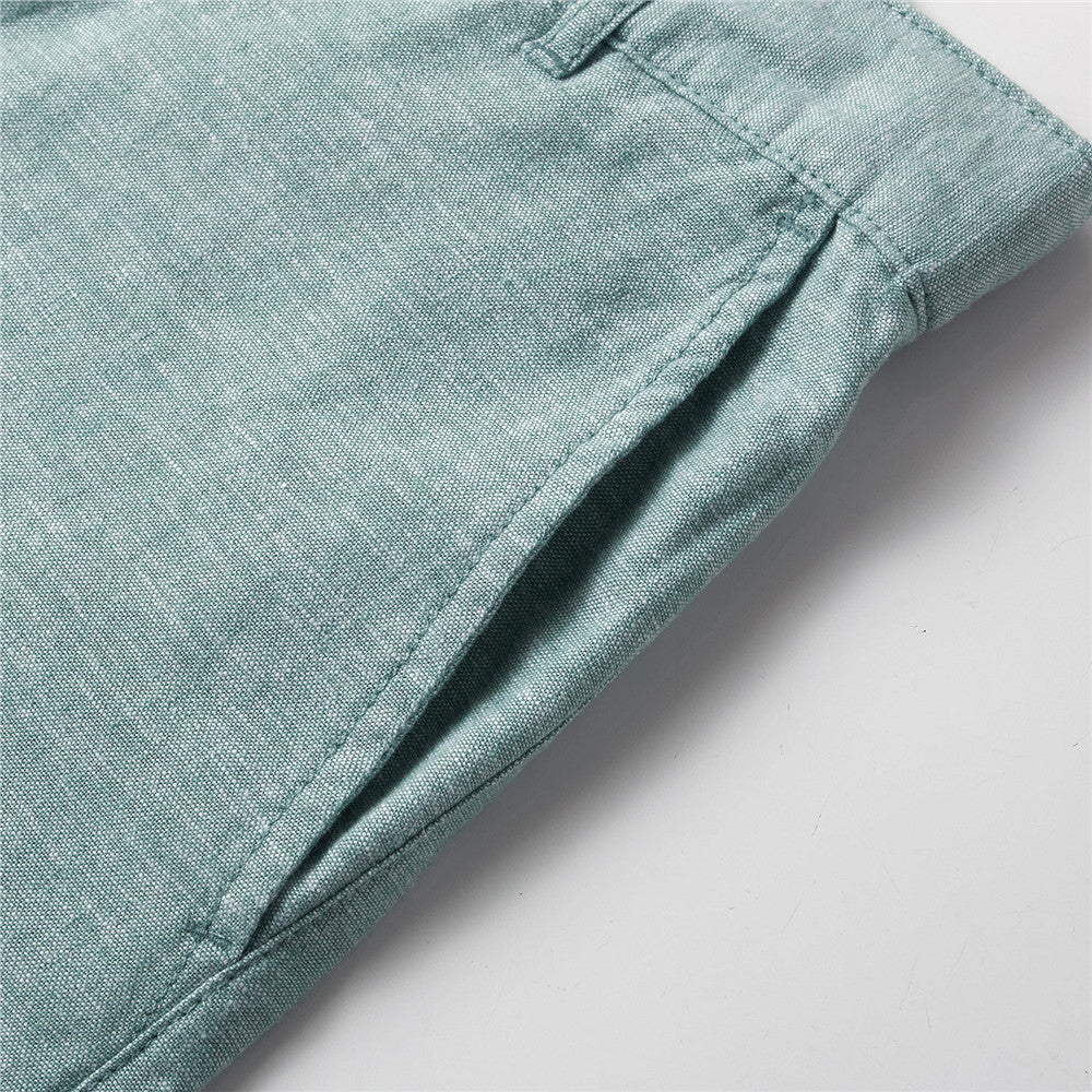 Men's Linen Cotton Drawstring Shorts