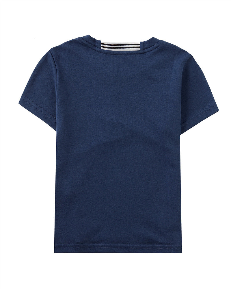 Giordano Cotton/Polyester Crew Neck Tee 63 Insignia Blue