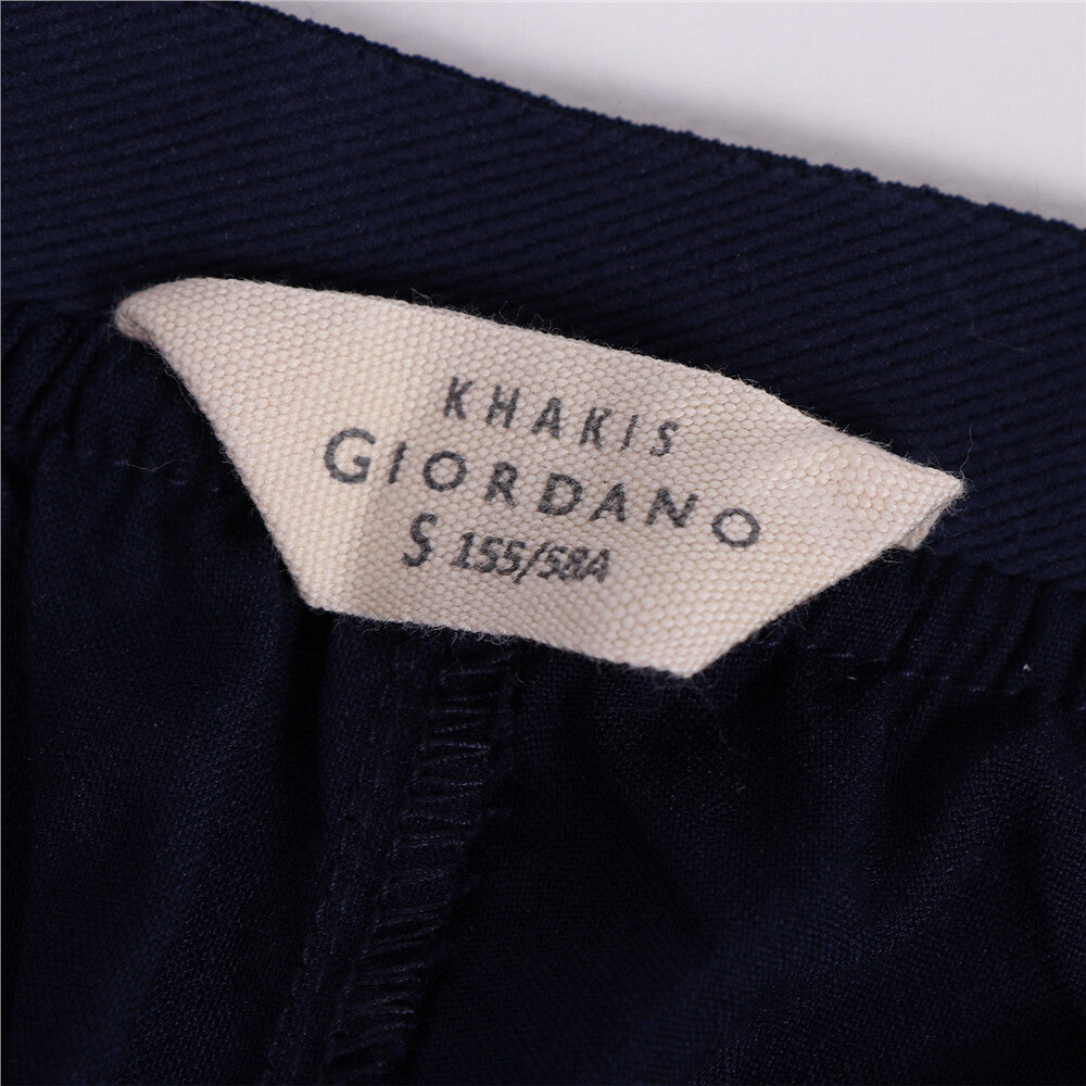 Solid Elastic Waistband Ladies Casual Pants 65 Peacock Blue