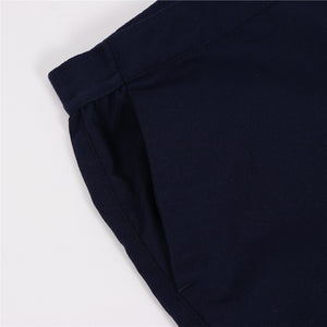 Solid Elastic Waistband Ladies Casual Pants 65 Peacock Blue