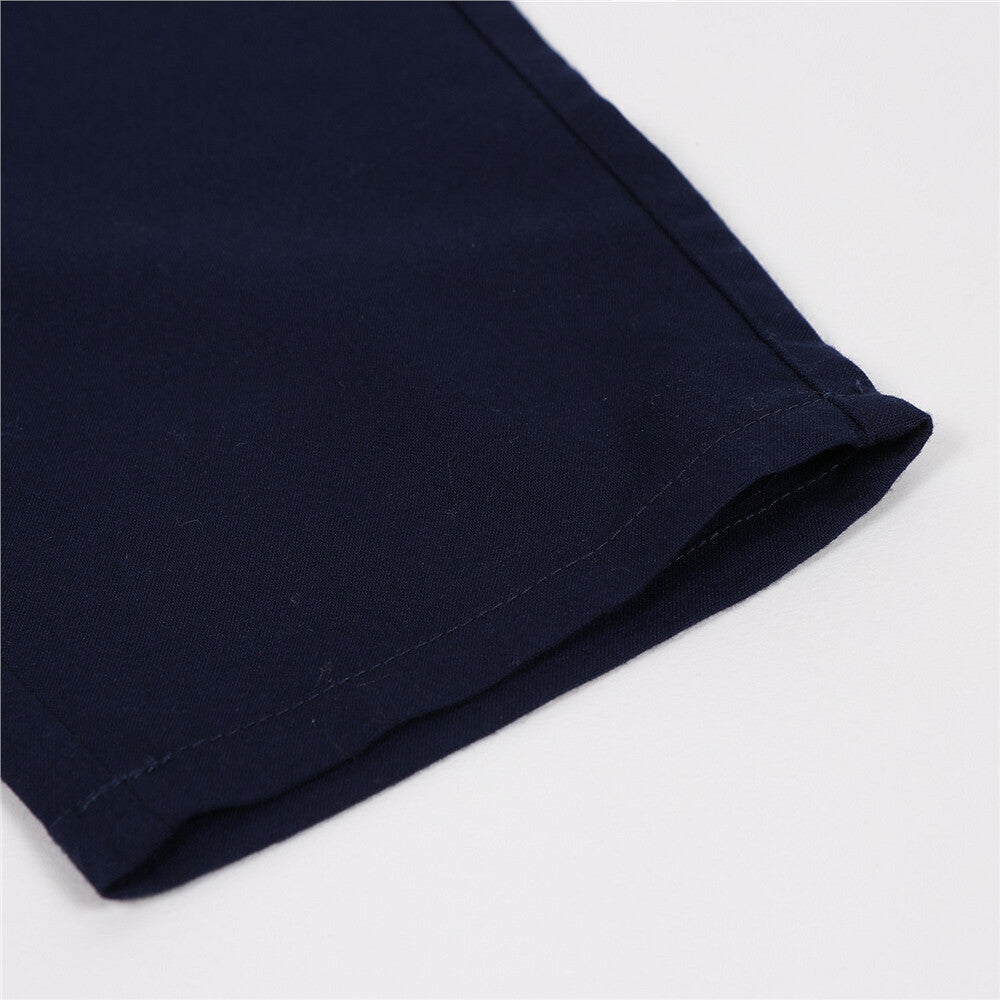 Solid Elastic Waistband Ladies Casual Pants 65 Peacock Blue