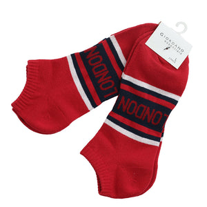 2 - Pack Ankle Socks - 67 Red x Navy
