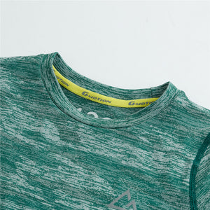 G-Motion T-Shirts By Giordano - 72 MELANGE SPACE DYED GREEN