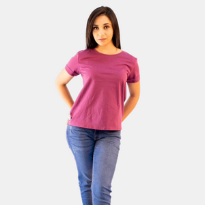 Ladies Plain T-Shirt Amaranth Purple