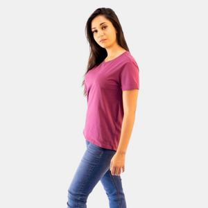 Ladies Plain T-Shirt Amaranth Purple