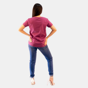 Ladies Plain T-Shirt Amaranth Purple