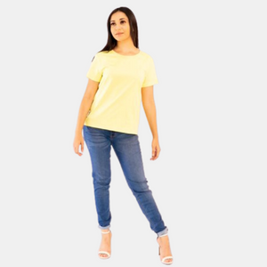 Ladies Plain T-Shirt Aurora Yellow