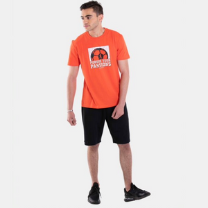 Mens Printed Slim Fit Tee 61 Fiesta Orange