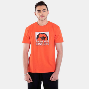 Mens Printed Slim Fit Tee 61 Fiesta Orange