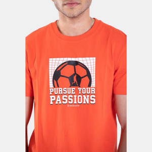 Mens Printed Slim Fit Tee 61 Fiesta Orange