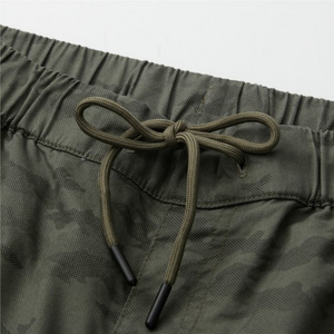 Cotton Solid Drawstring Shorts 97 Camo Green