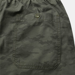 Cotton Solid Drawstring Shorts 97 Camo Green