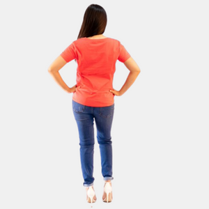 Ladies Plain T-Shirt Hibiscus Red