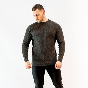 Solid Knit Sweater Dark Grey