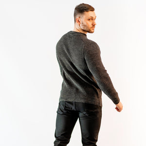 Solid Knit Sweater Dark Grey