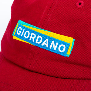 Giordano Embroidered Logo Cap - 04 Biking Red