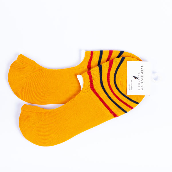 Giordano Solid Invisible Socks (2-pairs) Yellow