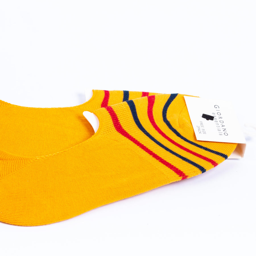 Giordano Solid Invisible Socks (2-pairs) Yellow