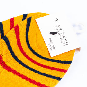 Giordano Solid Invisible Socks (2-pairs) Yellow