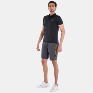 G-Motion Double Knit Taping Drawstring Shorts 42 Melange Black