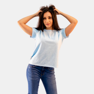 Ladies Plain T-Shirt Cool Blue