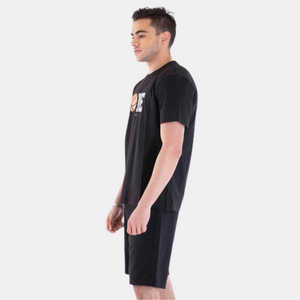 Mens Printed Slim Fit Tee 38 Signature Black