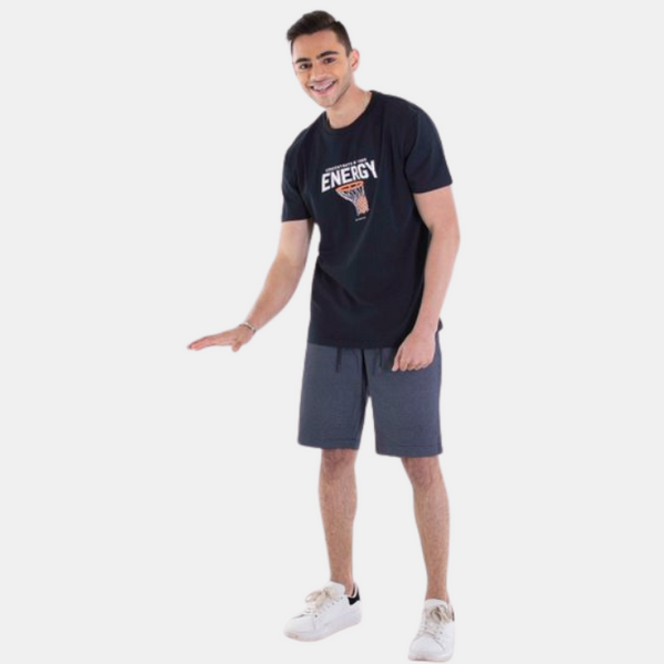 Mens Printed Slim Fit Tee 34 Signature Navy