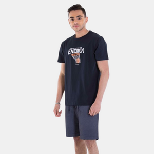 Mens Printed Slim Fit Tee 34 Signature Navy