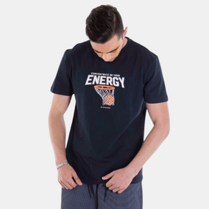 Mens Printed Slim Fit Tee 34 Signature Navy