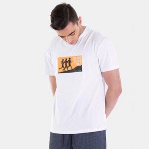 Mens Printed Slim Fit Tee 94 Signature White