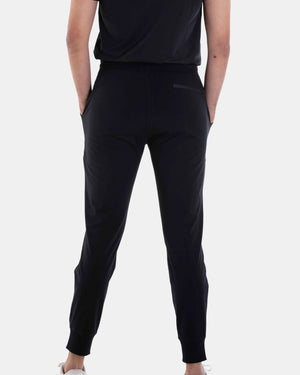 Stretchy Elastic Waistband Lightweight Jogger Pants 09 Signature Black