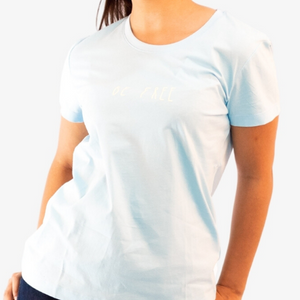 Ladies Printed T-Shirt Cool Blue "Be Free"
