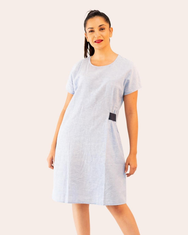 Linen Dress Bel Air Blue