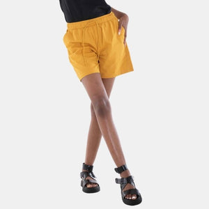 Ladies Drawstring Cotton Shorts 45 Narcissus Yellow