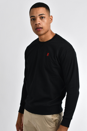 Men's French Terry Sweater - Signature Black