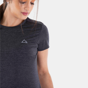 G-Motion Ladies Short Sleeve T-shirt 72 Melange Space Dyed Dark Grey