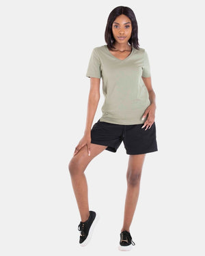Giordano Logo Cotton Ladies Short-Sleeve Tee 12 Oil Green