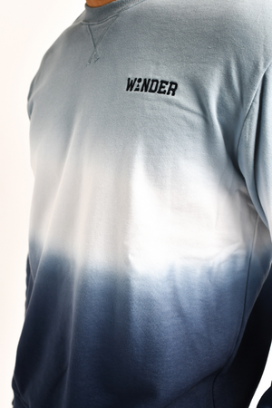 Wonder WANDER Sweater Blue Dip Dye Pattern