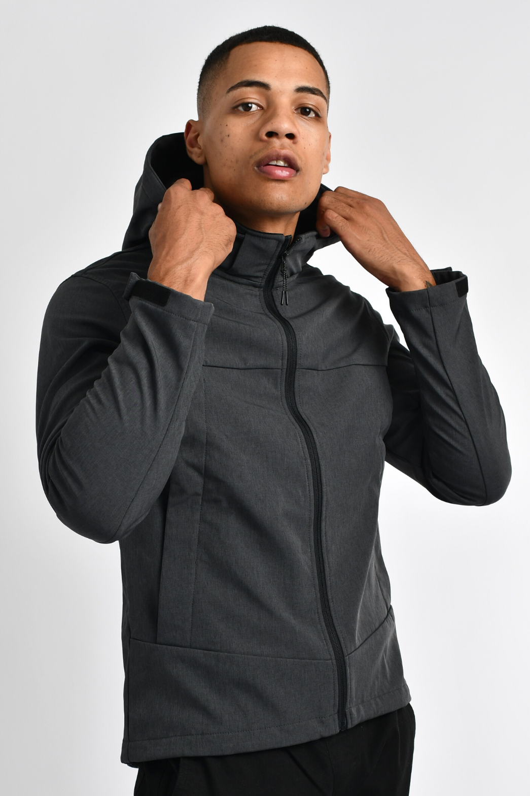 G Motion Soft Shell Jacket Dark Heather Grey Giordano South Africa