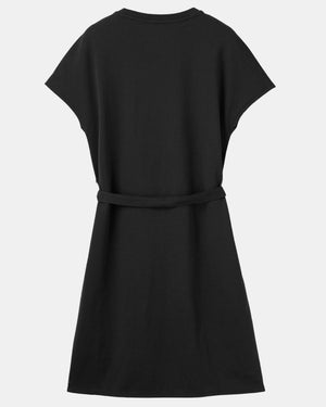 Ladies Cotton Banded-Waist Dress 09 Signature Black